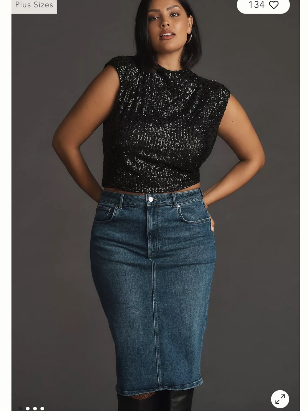 Anthropologie | Pilcro Denim Pencil Skirt Color: Denim size 4 - Picture 4 of 11